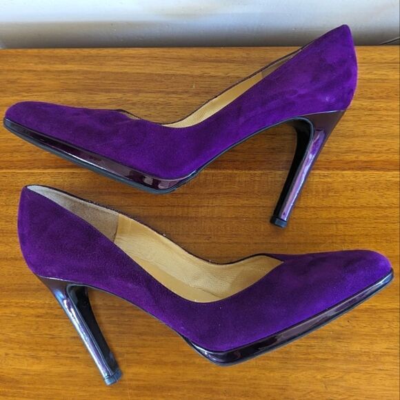 Peter Kaiser Suede Heels UK 6 ½ US 9 Whimsigoth Dark Romantic Academia Coquette - Picture 7 of 8